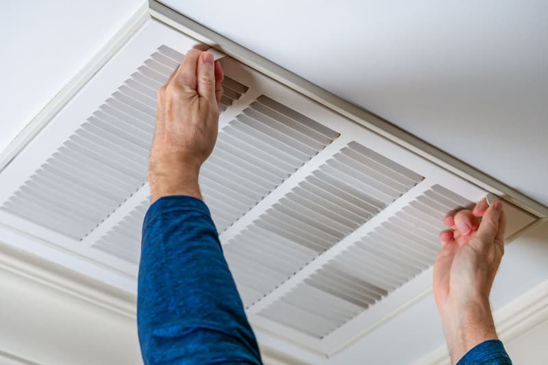 HVAC air filter replacement